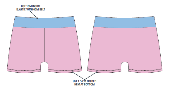 Bubblegum Pink and Blue Dance Shorts
