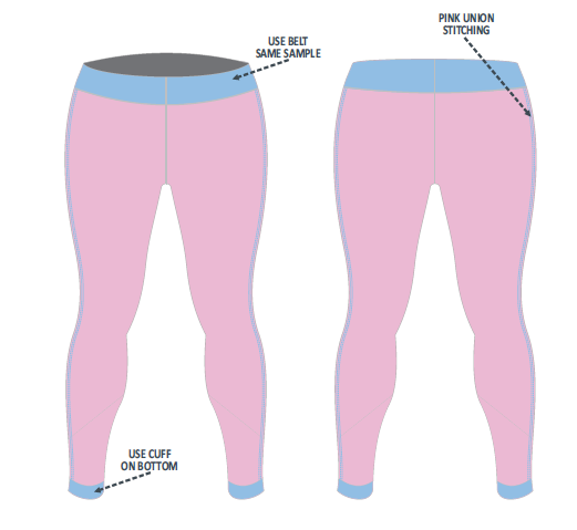 Bubblegum Pink and Blue Leggings
