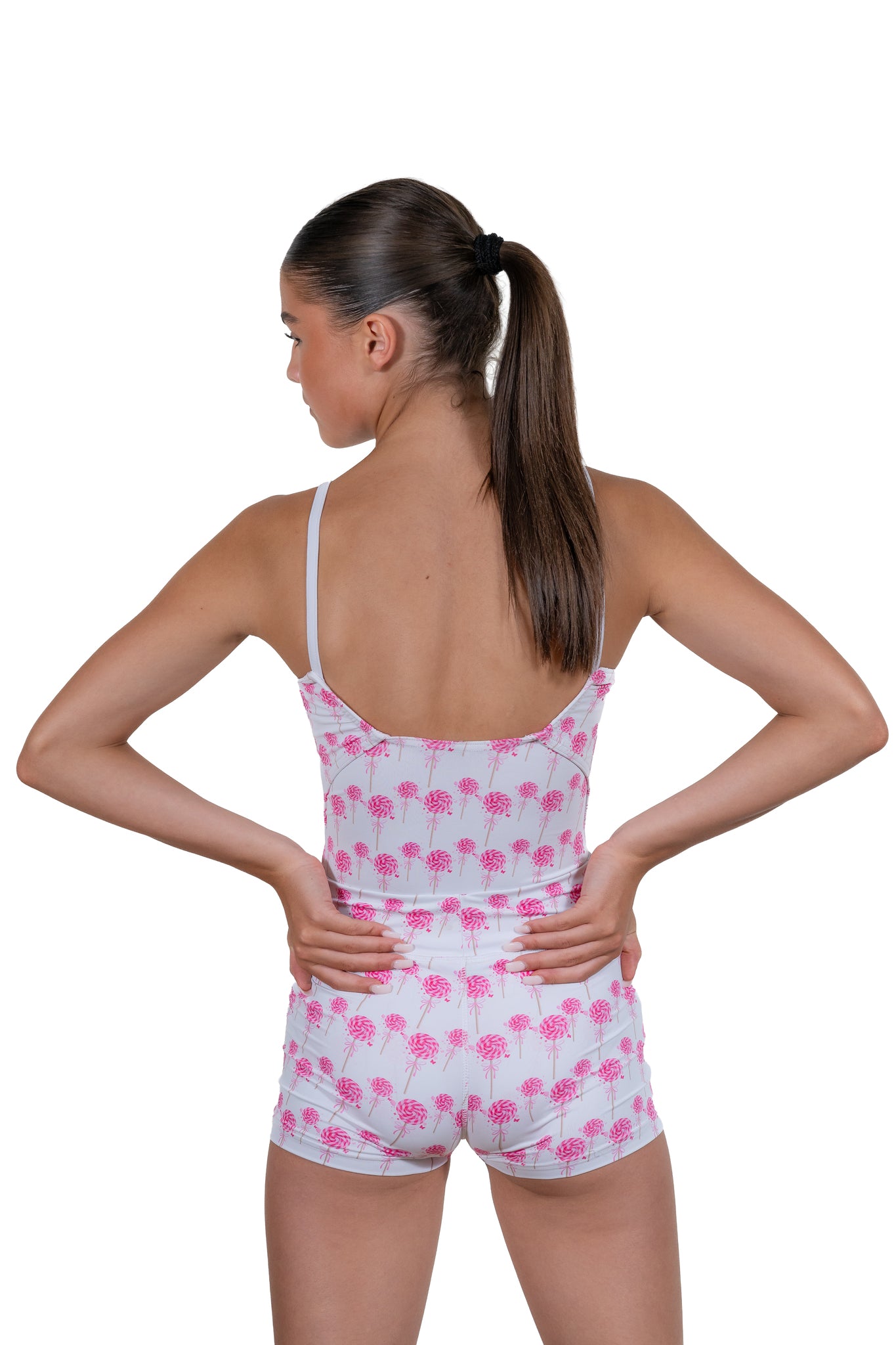 Cotton Candy Lollipop Print Dance Shorts